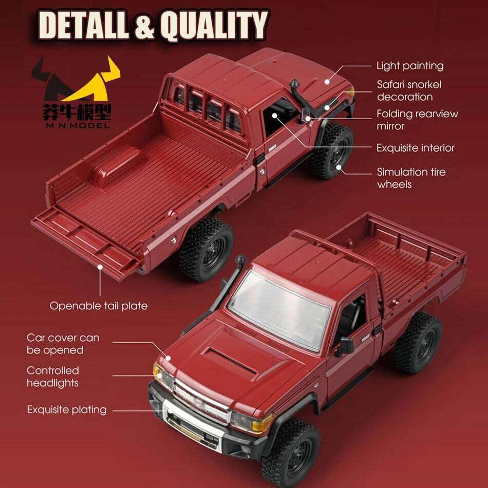 MN MODEL 1/12 4WD Diving Remote Control Car Retro Full-scale Simulation LC79 Truck Climbing Off-road Vehicle Rock Crawler Toy C260305