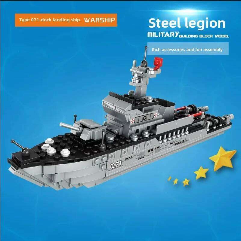 Ww2 Military Ship Army Ocean Cruiser Warship Nuclear Submarine Building Blocks Aircraft Bricks City Toys for Kid Christmas Gift Z260306