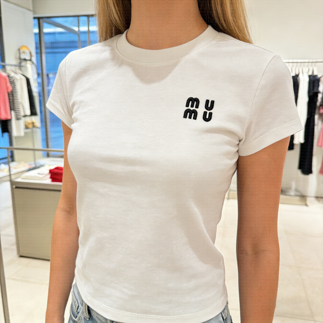 women's t shirt, Embroidered short long sleeve tops, Fashionable short-sleeved round-neck casual shirts, suitable for summer streetwear, Y2K style and daily
