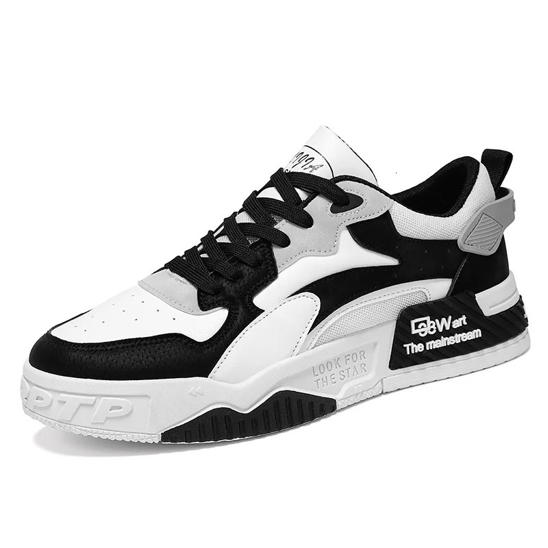 Autumn Mens Sneakers Mens Comfortable Platform Shoes Trend Lace-up Vulcanized Shoes White Casual Sneakers Zapatillas 260227