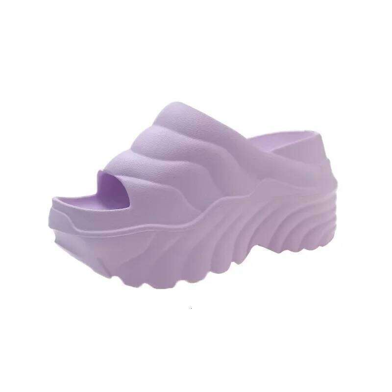 10cm Increased Wedges Slippers 2024 Summer Breathable Casual Platform Slides Shoes for Women Light Slip on Female Sandals