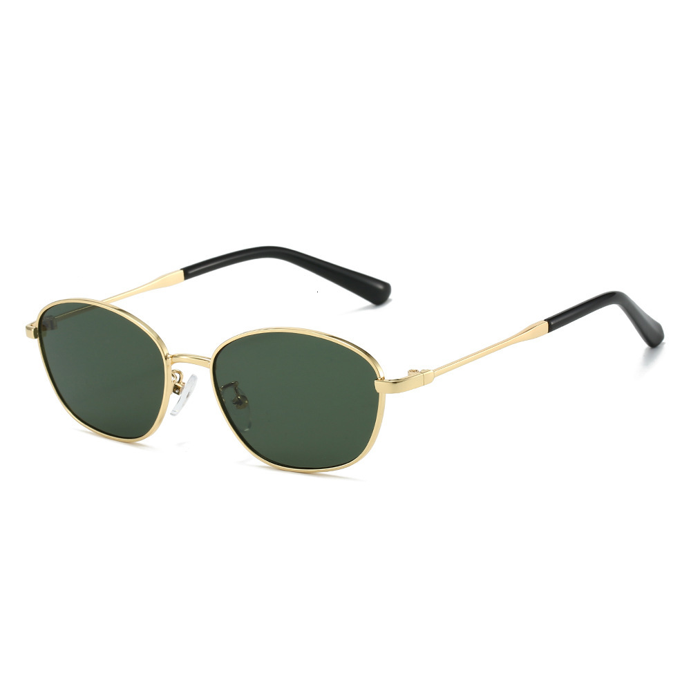 Free Shipping Eyewear's new European and American style metal frame cat-eye high-end sunglasses, UV protection, retro trendy driving sunglasses