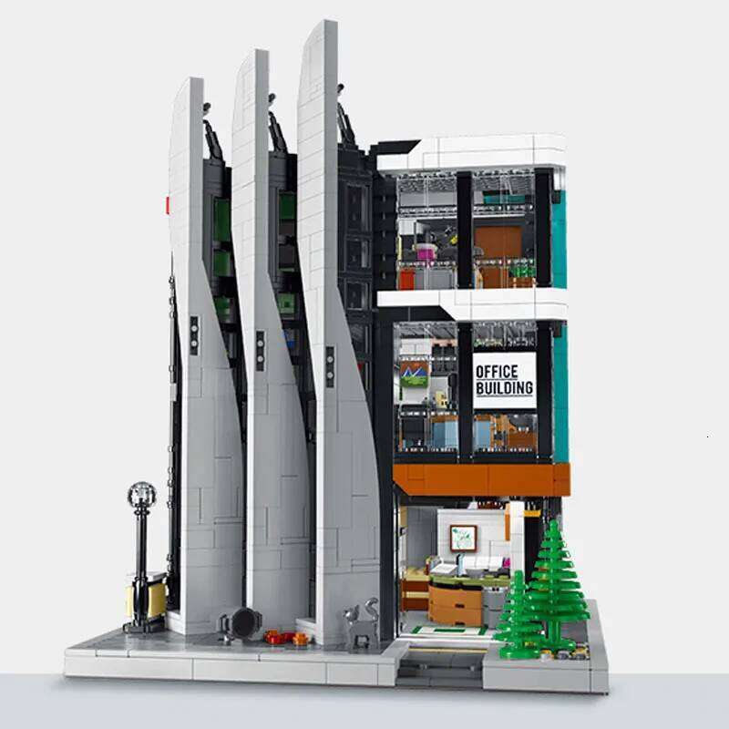 MOC-129253 Creative The Office 'Boss on top' Modular City Architecture Building Blocks Model Street View Bricks Set Kid Toy Gift Z260306