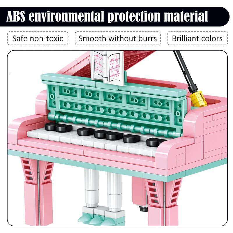 Mini Musical Instrument Piano Violin Building Blocks City Friends Enlightenment Musician Educational Bricks Toys for Kids Gifts Z260305