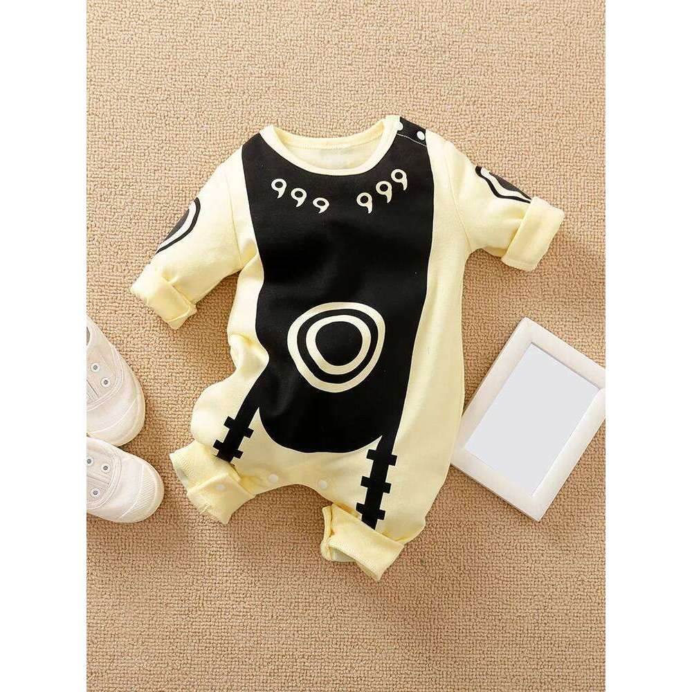 Newborn Baby Anime Cape Style Children Long Sleeve Cotton Bodysuit, Cute Kids Boys Girls Romper Z260306