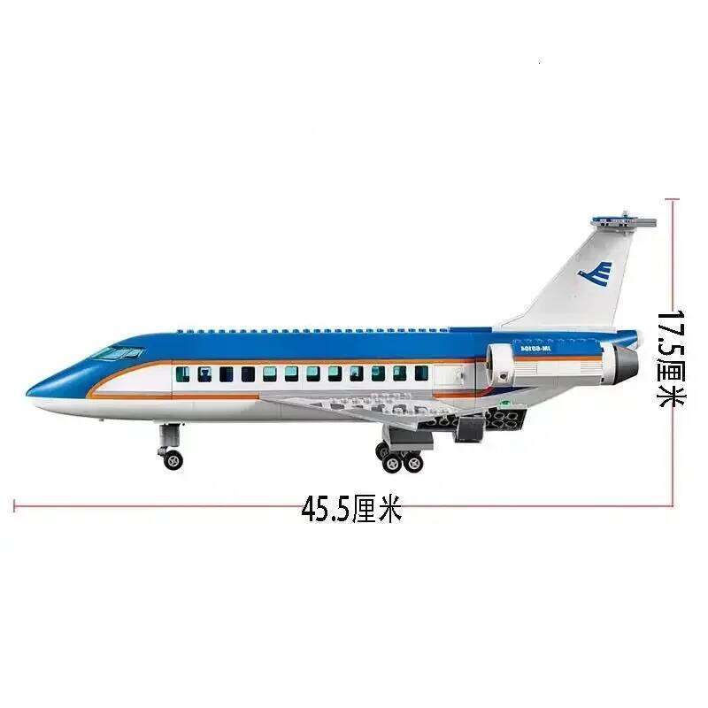 Compatible MOC Sets Retired City Series Building Blocks Airport Passenger Terminal Airplane Children's Toys Assembling Gift Z260306