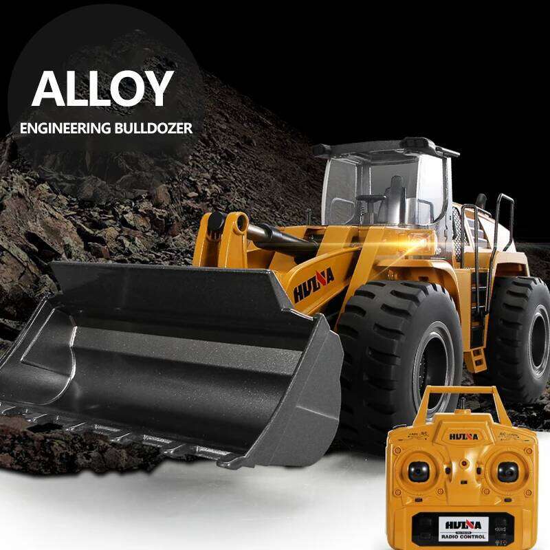 HUINA 1583 1:14 22-Way Semi-Alloy Remote Control Loader And Unloader Engineering Vehicle Bulldozer Forklift Toy C260305