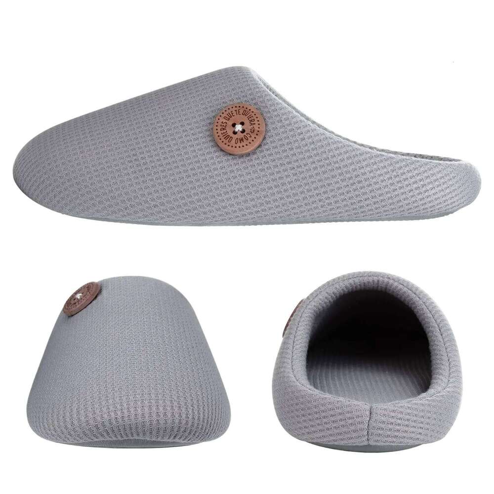 Litfun Winter Cotton Slippers For Men Women Anti-slip Home Durable Cozy Warm Slides Deep Memory Foam Breathable Slipper