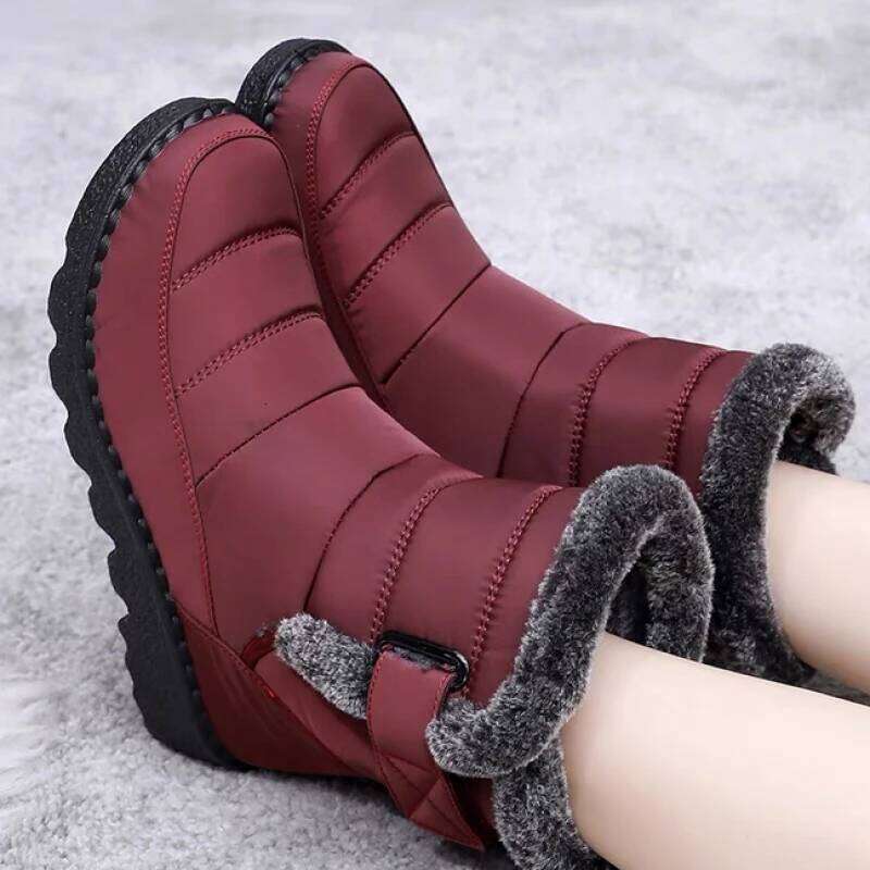Waterproof Winter for 2023 New Faux Fur Long Platform Snow Warm Cotton Couples Shoes Plush Woman Ankle Fashion Boots