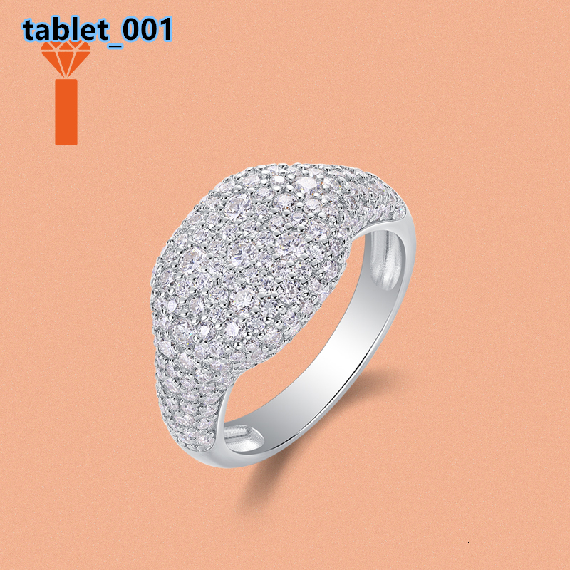 Factory Man Ring Grace Hip Hop Jewelry 925 Silver Rings Halo White D VVS Ice Out Moissanite Diamond Hiphop Custom Rapper Rings