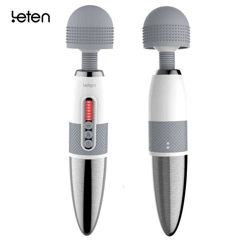 Leten Huge Head Vibrator Female Masturbation Orgasm, AV Magic Wand Massager Nipple Clitoris Stimulator Sex Toys for Woman W260305