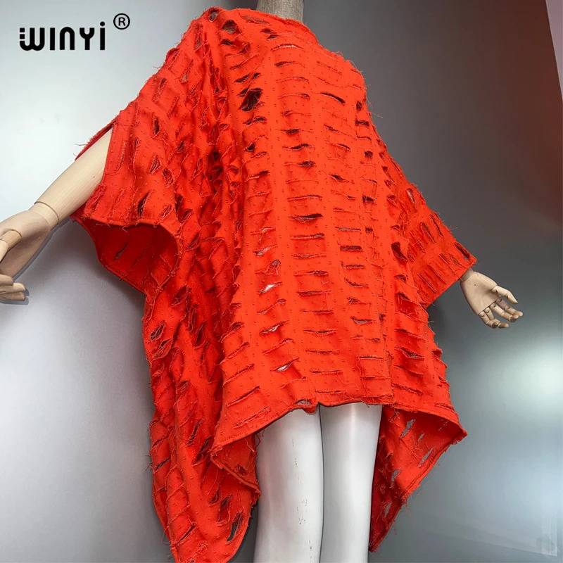 WINYI Original denim sexy short dress with holes Fashion Africa Womens party holiday Casual Maxi beach 260228