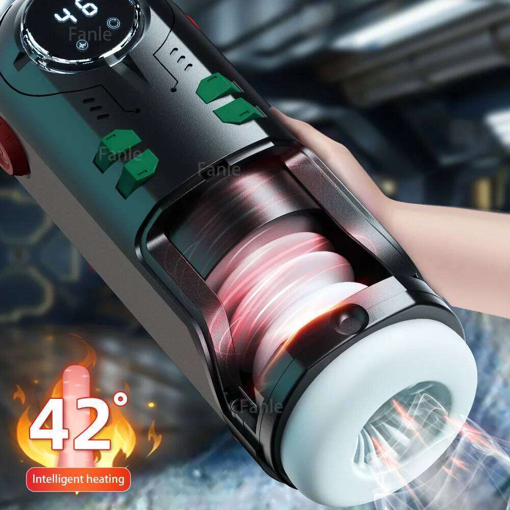 Automatic Male Masturbator Cup Telescopic Sucking Heated Pussy Blowjob Machine Thrusting Vibration Masturbation Sex Toy for Men W260305