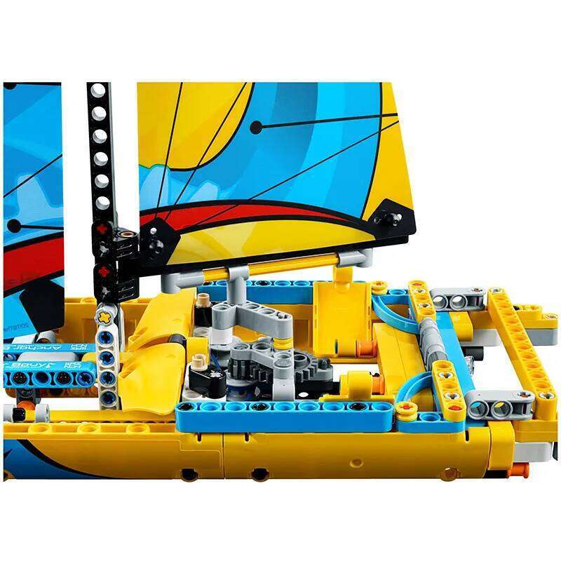 330PCS Technical Racing Yacht Building Blocks MOC Assemble Bricks Boat 2in1 Deformation Toys Gift For Kids Boy Z260305