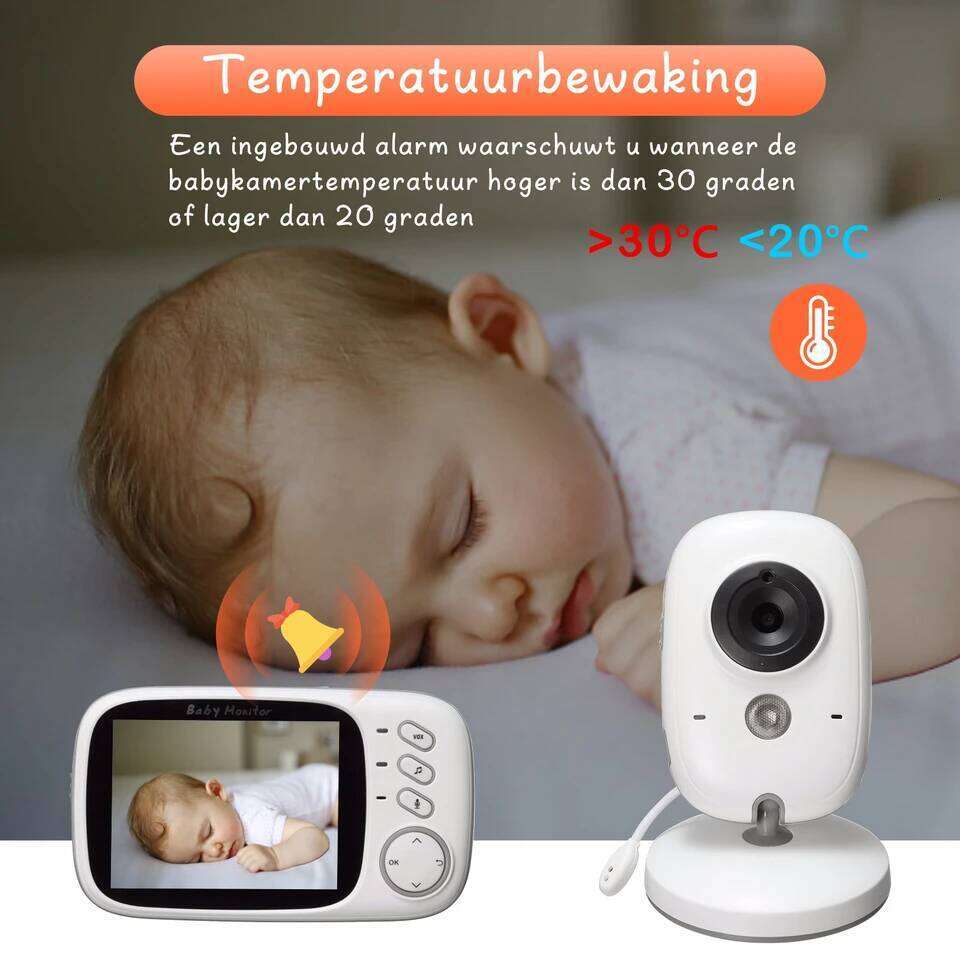 VB603 Baby Monitor 2.4G Wireless with 3.2 Inches LCD 2 Way Audio Talk Night Vision Surveillance Security Camera Babysitter 26W0306
