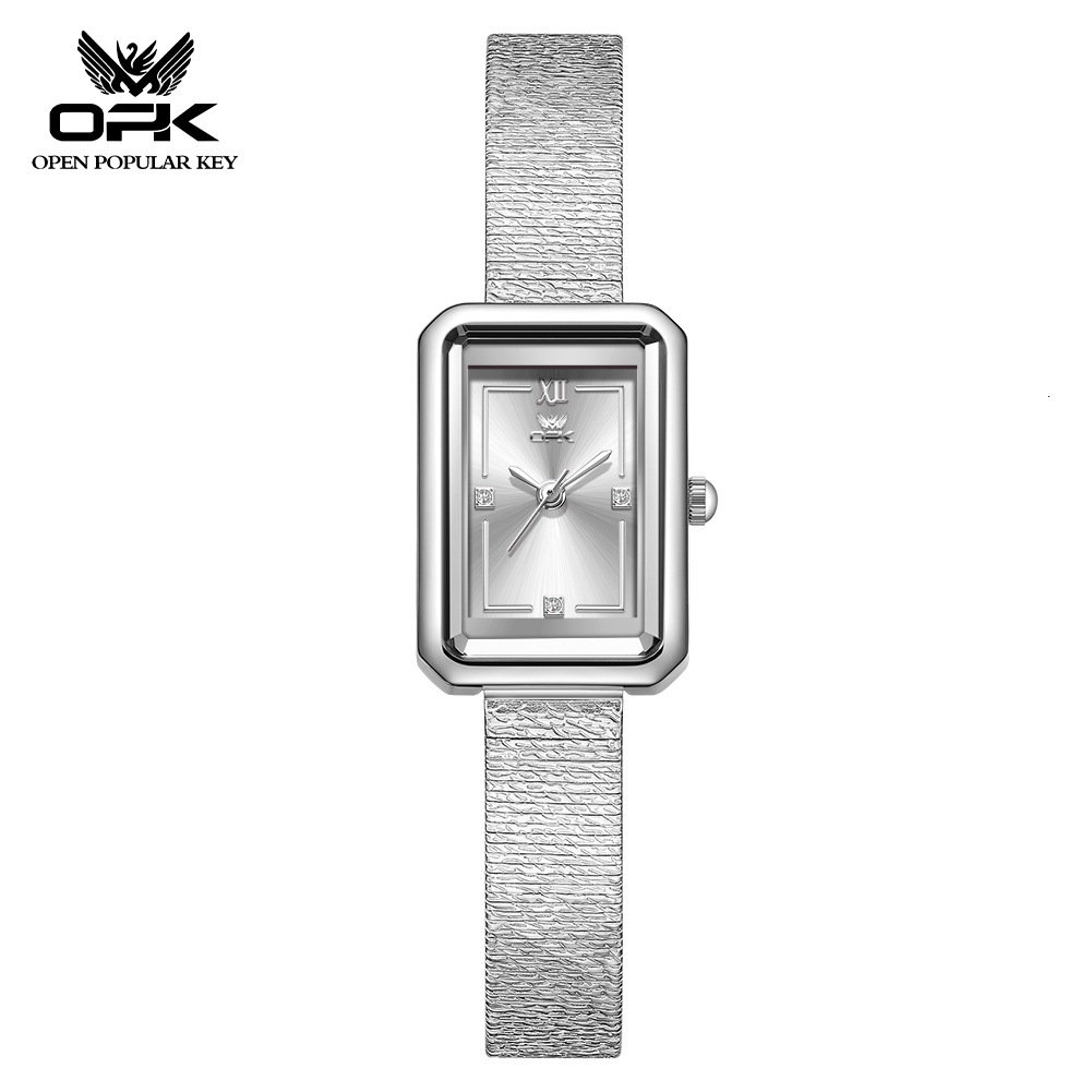 New OPK brand watch, fashionable small square, small and exquisite, high-end feel, women's waterproof quartz luxury watch