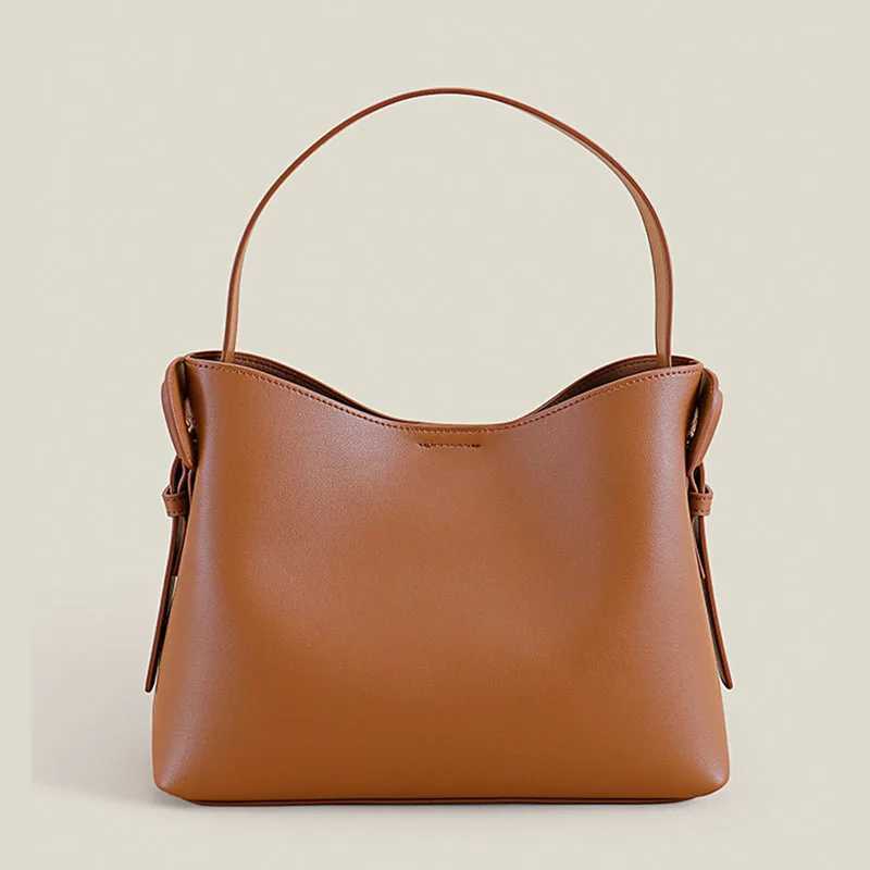 Genuine leather Tote bag 2025 new large capacity one-shoulder crossbody bag cowhide fashion commuter womens handbag H260306