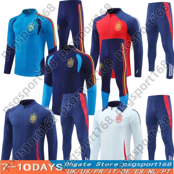 2026 2027 Spains tracksuit LAMINE YAMAL PEDRI FERRAN MORATA A.INIESTA PEDRI Espana Camiseta 25 26 27 Long sleeved Half zipper training suit men kids