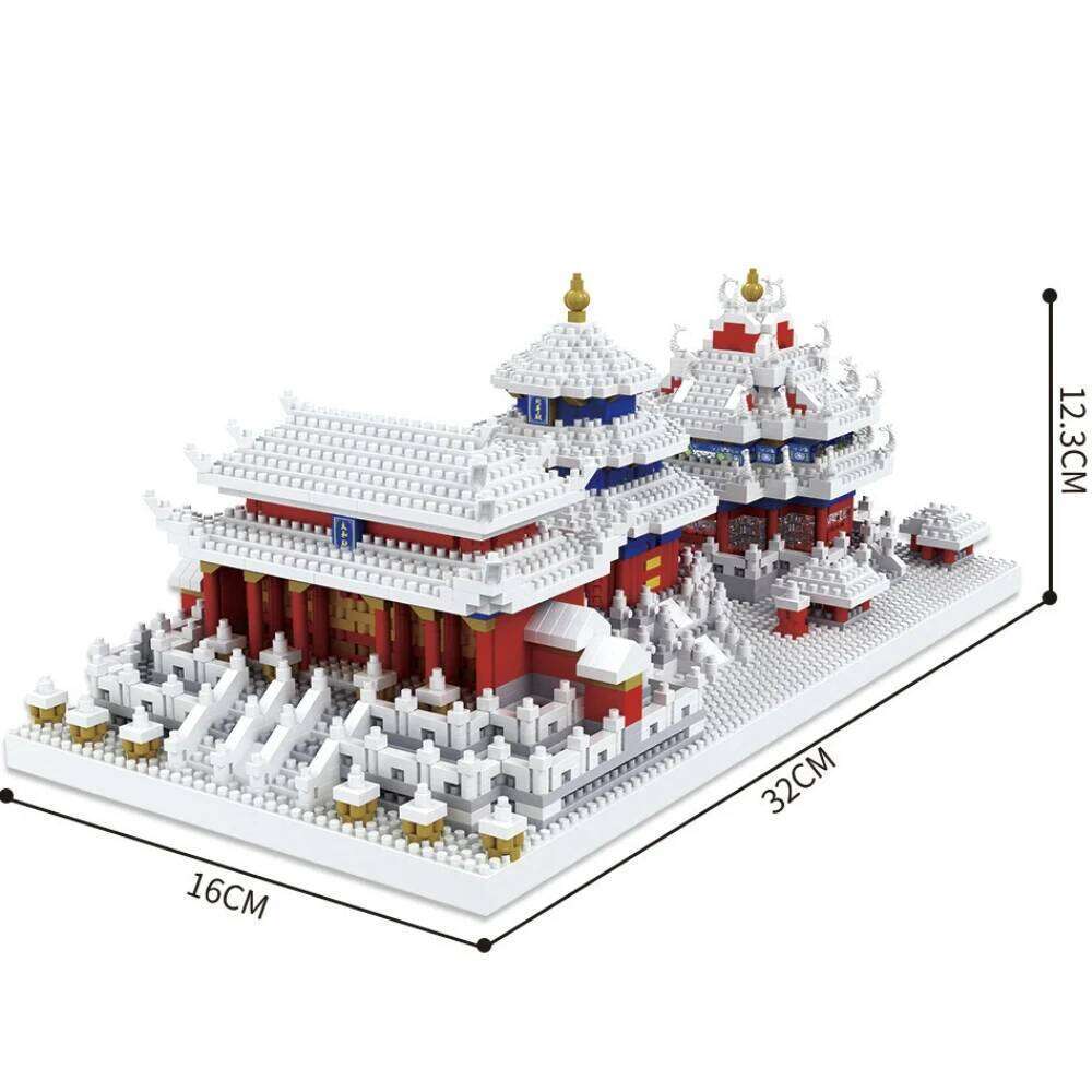 MOC Forbidden Snow Landscape Garden Architecture Building Blocks Set Winter Palace Tower DIY Toys For Children Special Day Gifts Z260306