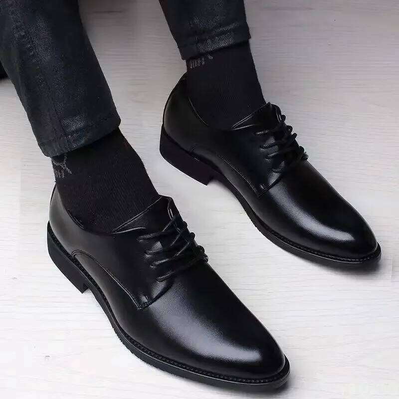 2025 new Fashionable versatile Men Heightening Spring British Business flats Casual comfortable Shoes