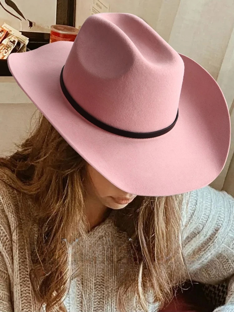 USPOP 100 Wool Cowboy Hat for Men and Women Unisex Vintage Premium Felt Hat with Buckle Band 27 Colors 4 Sizes SXL 260228