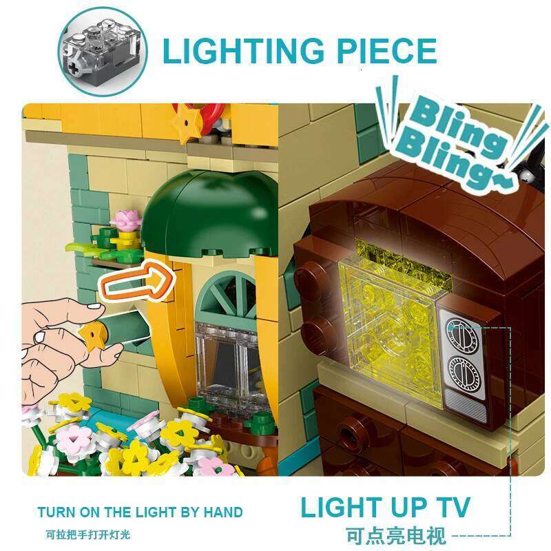 Creative Expert City Florist Building Blocks Model With light Sets MOC Streetview Modular Architecture Boys Toys Childrens Gifts Z260306