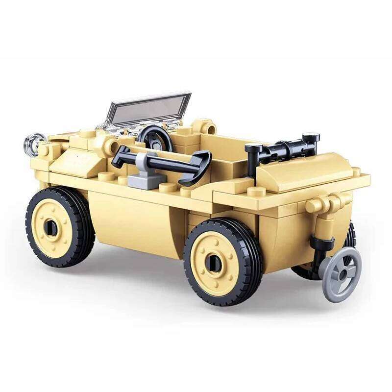 103PCS Military WW2 Amphibious Car Model Bricks Army Soilder Figures Building Blocks Sets Educational DIY Toys For Kids Gifts Z260305