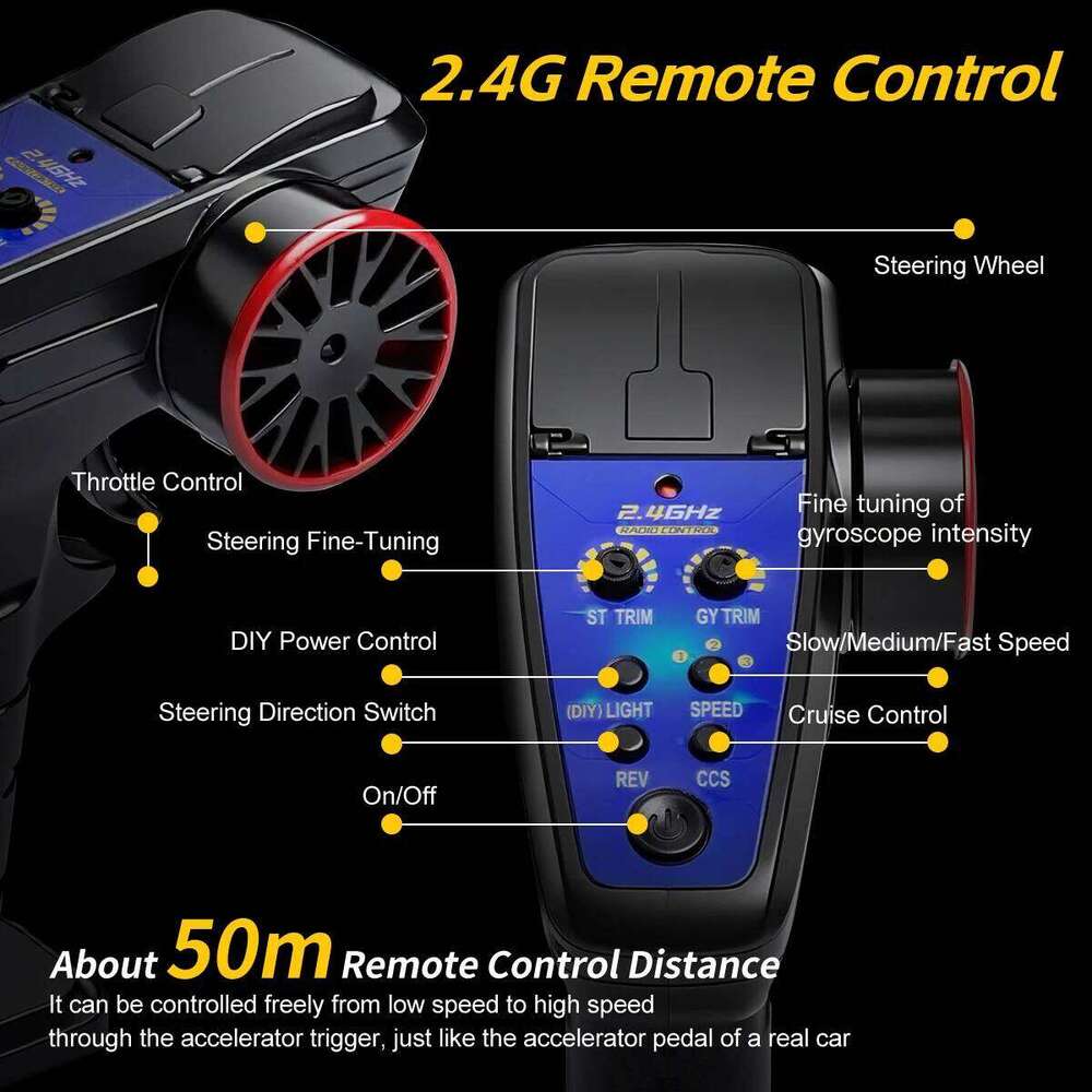 NEW WLtoys 244016 High Speed Remote Control Car 1/24 Scale 2WD Drift Racing Toy 2.4G All Terrain 25KM/H Christmas Gift C260305