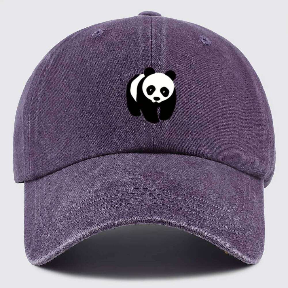 Red panda printed baseball cap, outdoor sun protection, camping, fishing, men's and women's duckbill cap Y260304