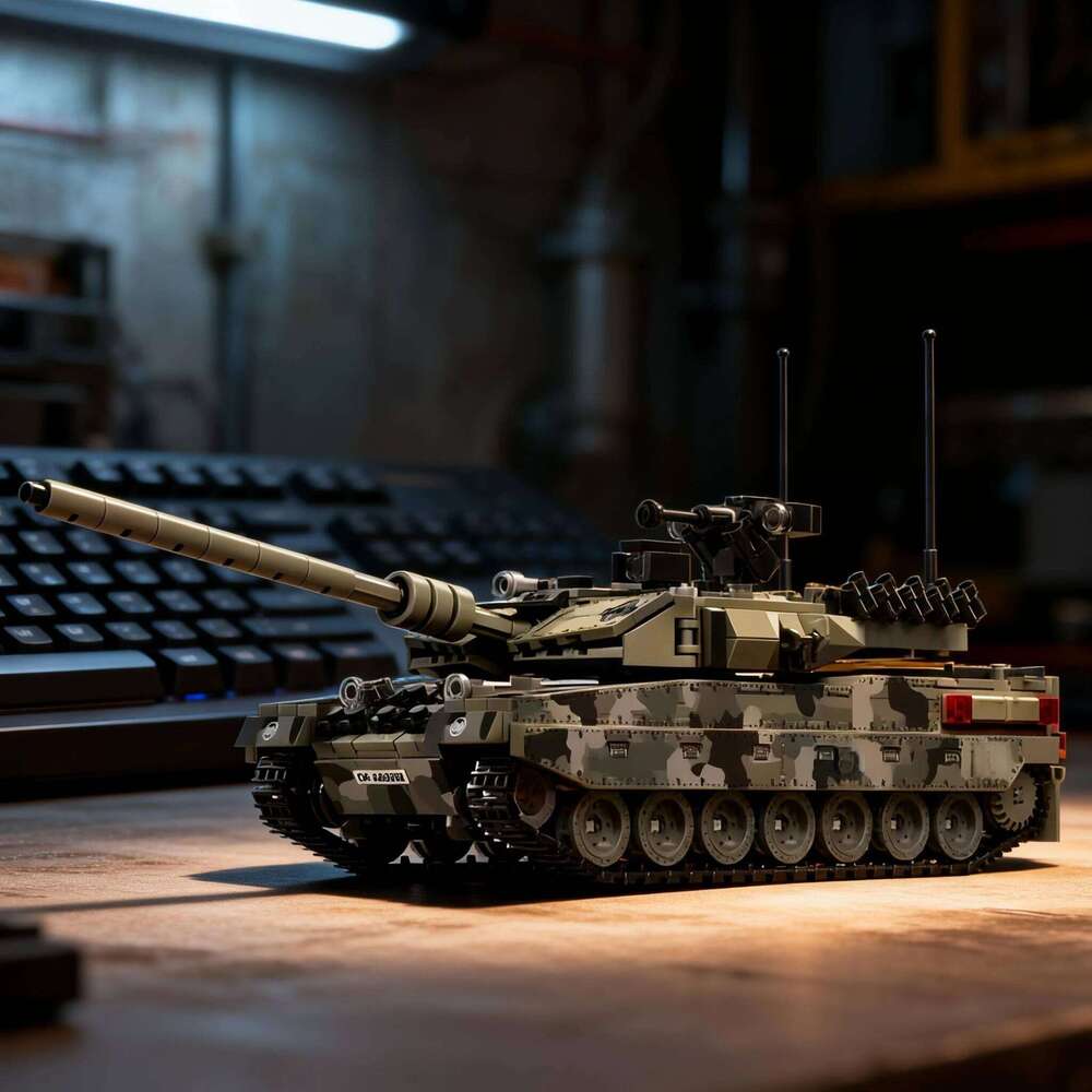 Military Series Building Blocks Model War Leopard 2A7 Heavy Tank Bricks Sets WW2 Creative Toys for Boys Adult Christmas Gifts Z260305