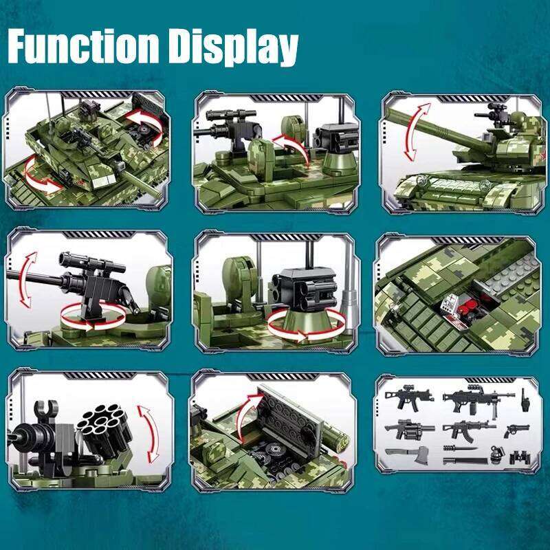 Military RC 99A Main Battle Building Blocks M1A2 Leopard 2 Tank Bricks Model WW2 Soldier Toys For Kid MOC Z260306
