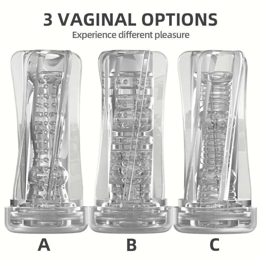 Male Masturbator Air Sucking Penis Hole Channel Vagina Massage Delay Training Vacuum Soft Pocket Cup Adults Sex Toys For Men W260305