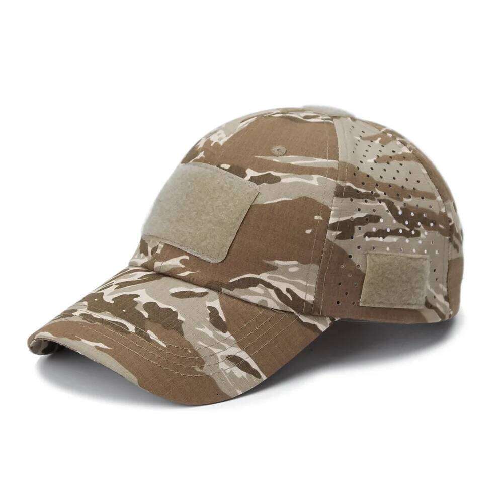 New Breathable Camo Baseball Cap Men - Military Tactical Peaked Hat for Outdoor Sports Training Sun Protection Y260304