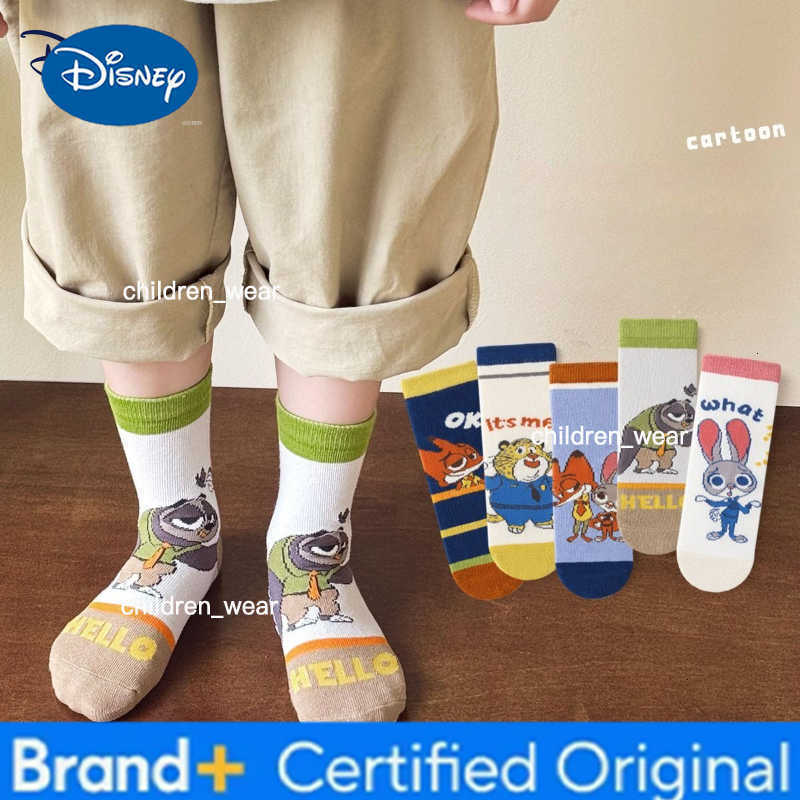 Disney Zootopia Cartoon Anime Cute Socks Judy Nick Childrens Pure Cotton Elastic Autumn/Winter Warm Short Socks gift fro kid H260306