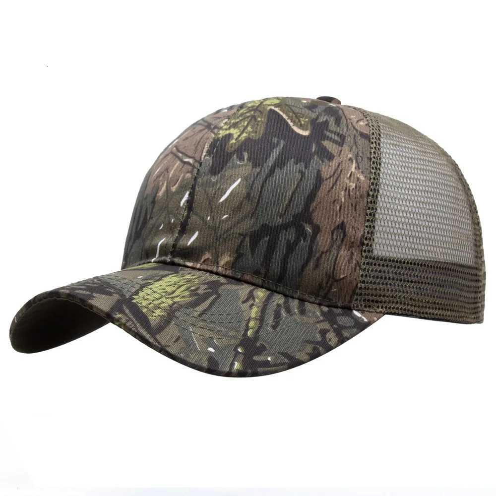 Camouflage Hats PolyesterHats Hunting Fishing Walking Baseball Cap Sunscreen Quick Drying Casual UV Protection Sunshade Peak S260306