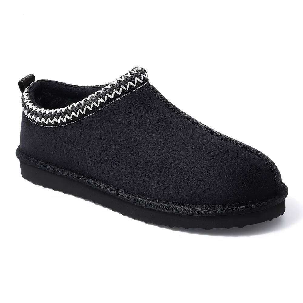 Litfun Women Winter Fluffy Fashion Brand Plush Lined Ankle Snow Boots Outdoor Non-slip Faux Suede Fuzzy House Slippers