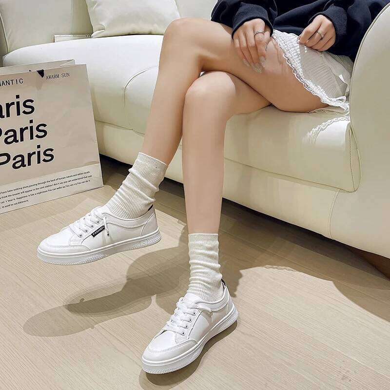 2025 Spring & Autumn New Fashion Casual Vulcanized Comfortable Flat Soles Solid Color Anti-Slip Women's Shoes