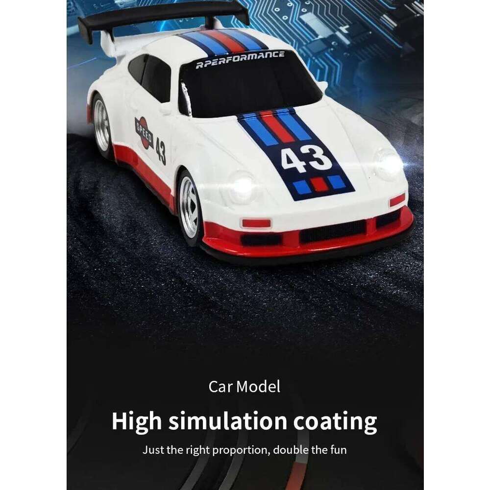 Upgrade Gyro Mini Toys 4WD 1/43 RC RTR 2.4G Radio Control Racing Drifting Car Four-wheel Drive High Speed Model Gifts C260305