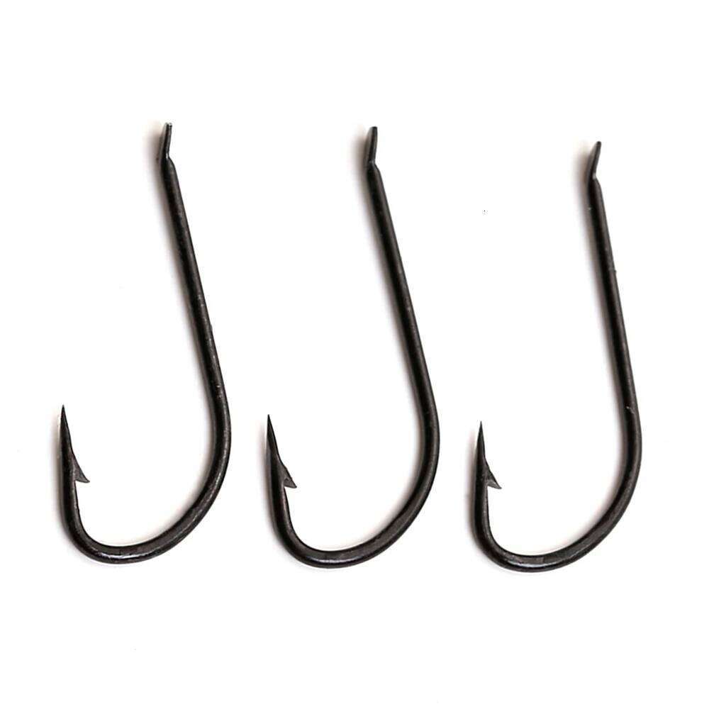 NGB 100PCS SHARP LONG SHANK 2515BL High Carbon Steel Hooks Carp Fishing Accessories Soft Lure Jig Head Fishhook Set Y260305