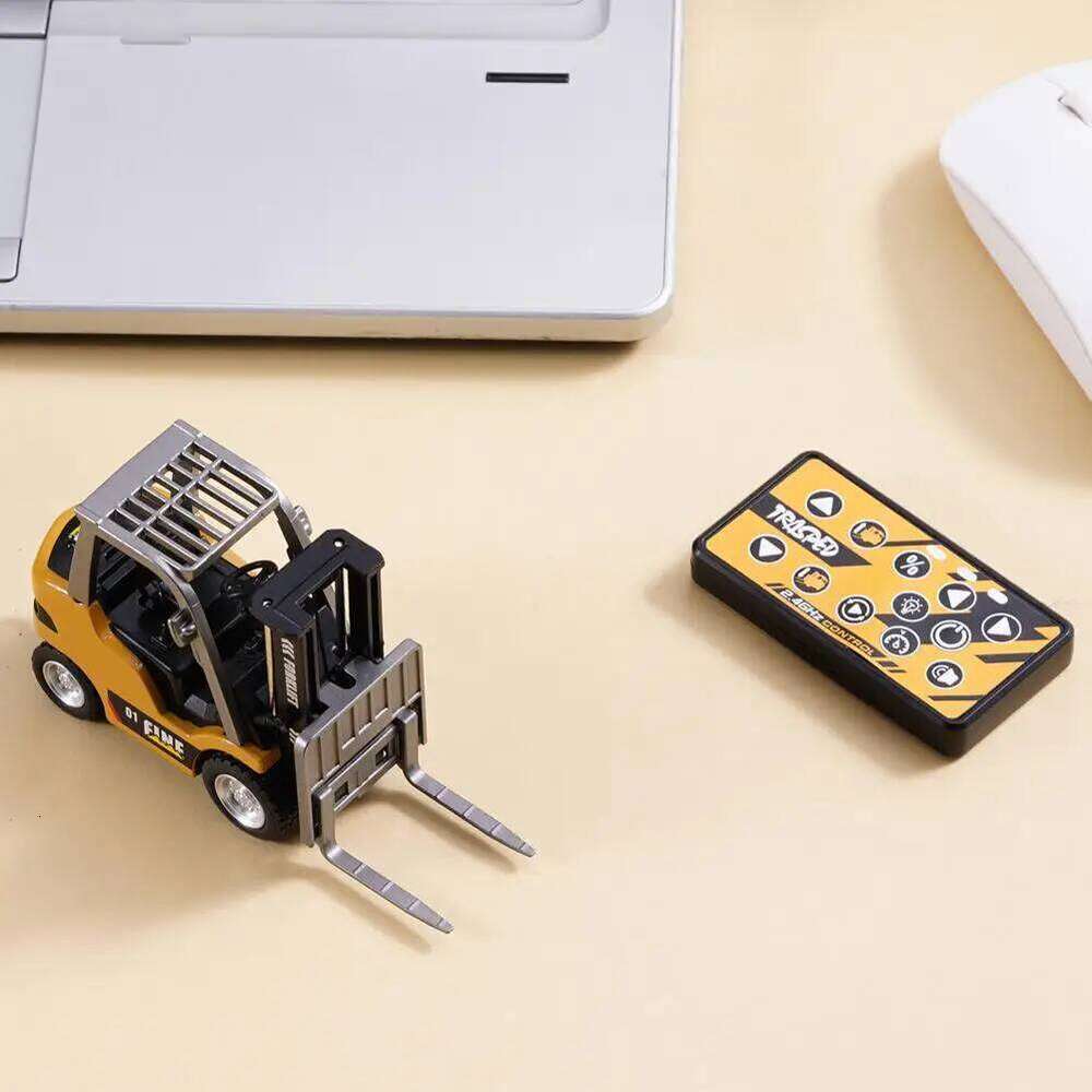 Forklift Friction Toy Vehicle Engineering Remote Control Mini Rc Car 1:64 Desktop Alloy Simulation Interactive Children C260305