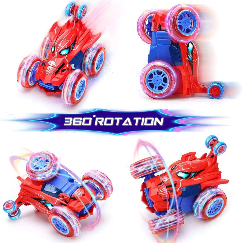 Red RC Car Spider Theme - Tumbling Action, 2.4GHz, Fun Toy C260305