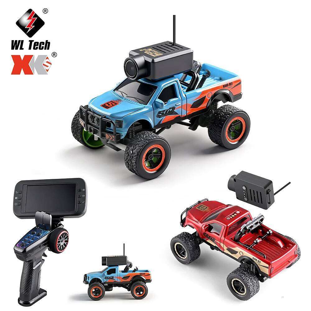 WLtoys 6407 6407-C 1/64 RC Camera Car 4x4 Off-road Big-wheel Climbing Crawler 2.4G Remote Control with Display Screen Vehicle C260305