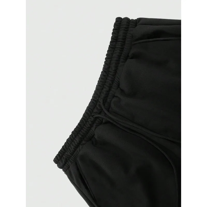 Gothic print straight-leg sweatpants loose fit unisex casual streetwear fashionable sportswear trousers men clothing sweatpants 260303
