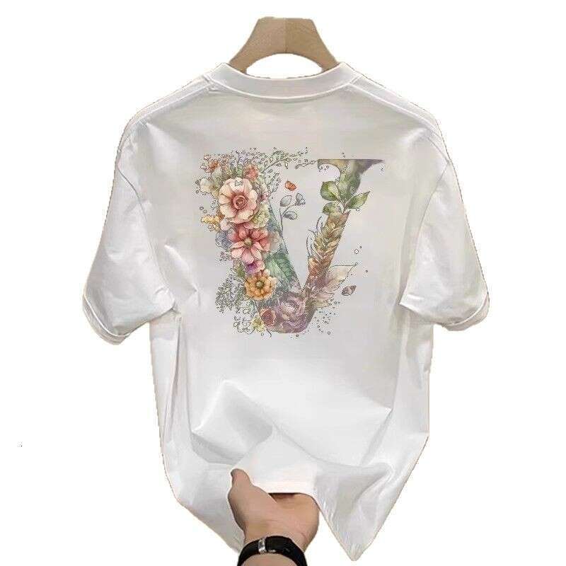 Trendy European and American Brand Short Sleeve Ins Pure Cotton Summer New Men's Printed T-Shirt Fashionable Unisex Crew Neck Tee