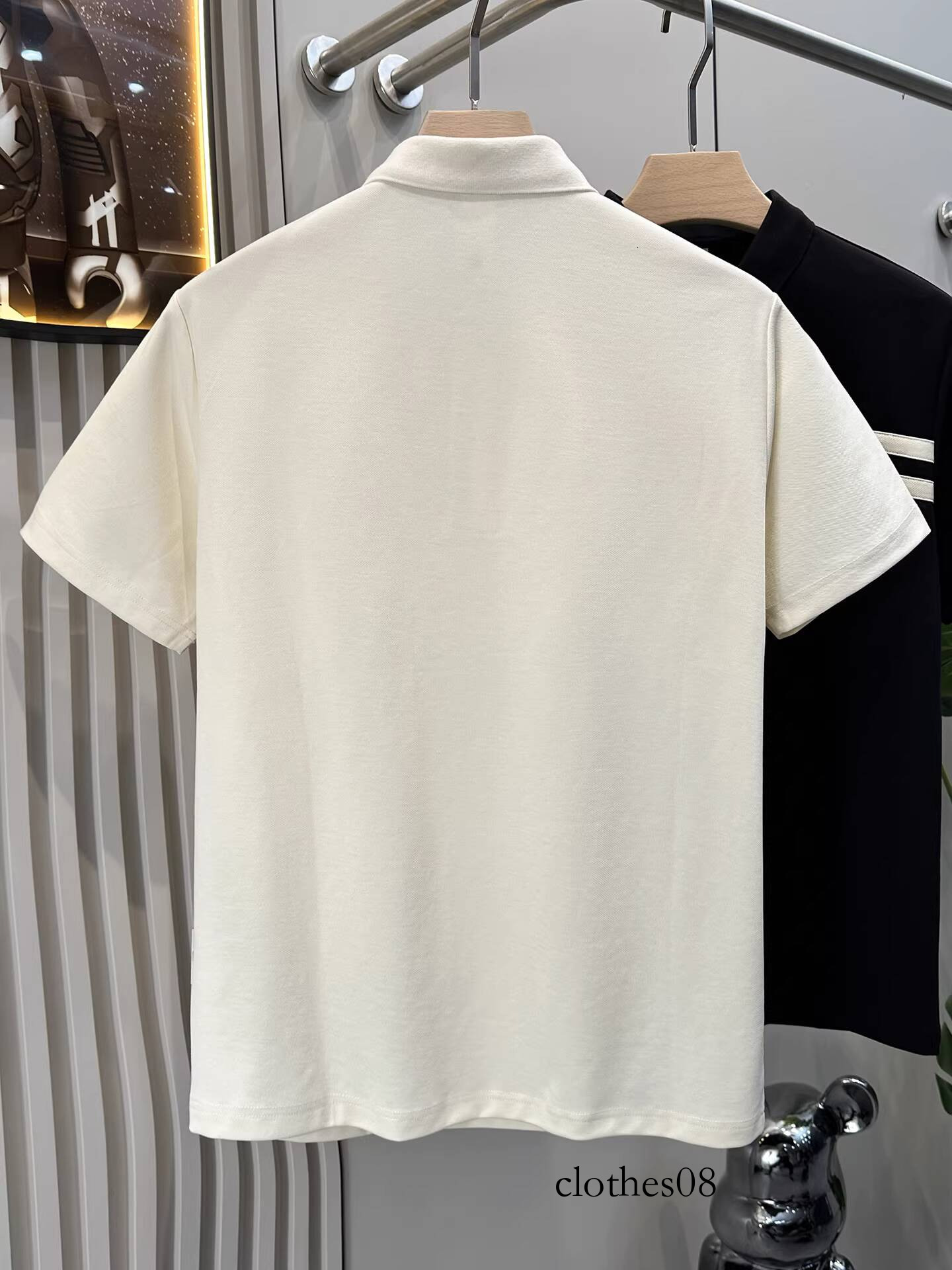 Men's Patchwork Striped Polo Shirt Short Summer 2025 Versatile Fashionable Youth Elegant Light Luxury Half Sleeve T-Shirt