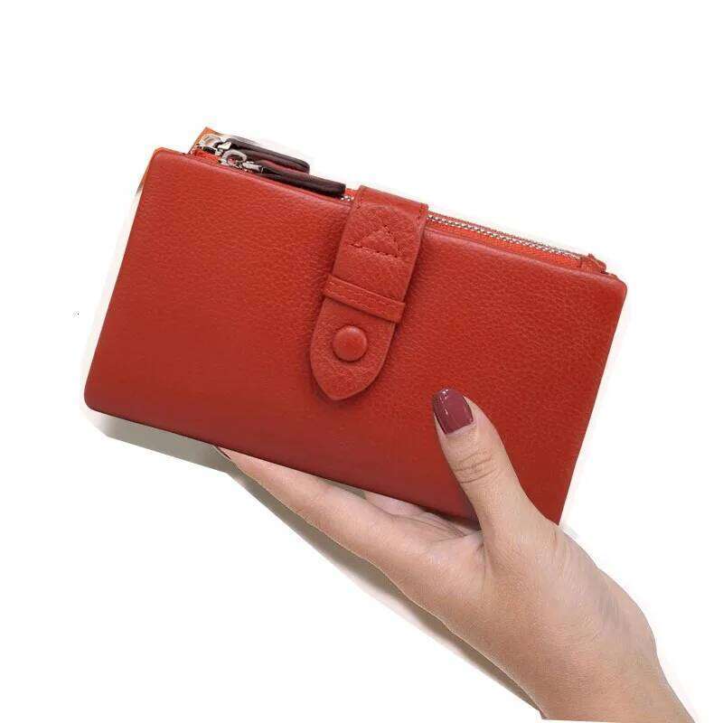 Short Genuine Wallet for Woman 2026 New Soft First Layer Cow Leather Purse Fashion Ladies RFID Card Holder Clutch C260304