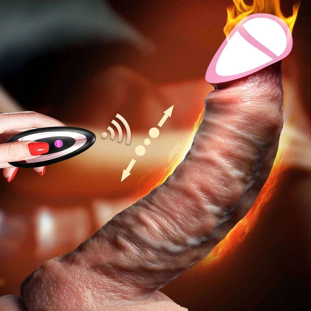 Realistic Vibrator Dildo Telescopic Female Vaginal Penetration Masturbator Anal Plug Penis Heated Vibrating Sex Toys For Women W260305
