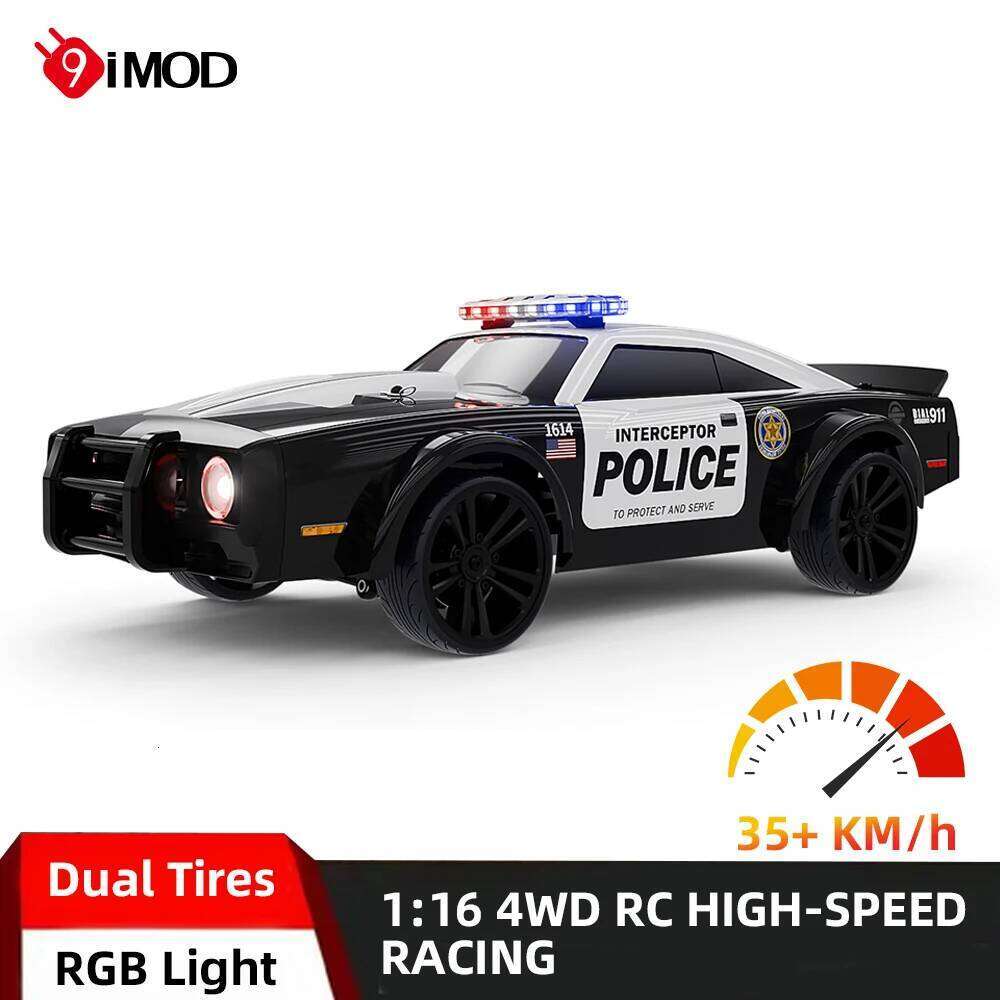 1:16 New SG1614 Rc Muscle RC Police Car Model With Cool Light High Speed Racing Vehicle Remote Control Cars Boys Toy C260305