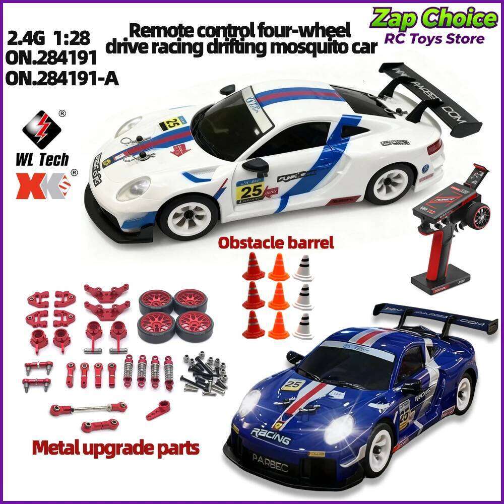 Zap WLtoys 284019-A 284191 1/28 rc car 30KM/H High Speed Gyro Stabilization 4WD Electric RC Drift Car 2.4G Toy Gift for Boys C260305