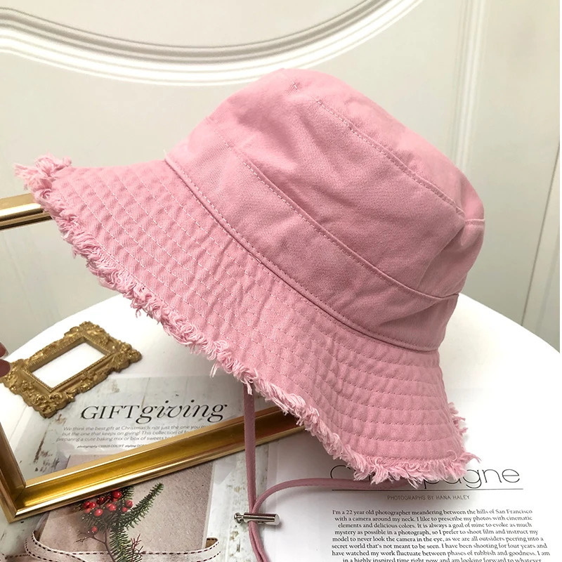 Hairy fisherman hat womens summer style sun shading spring and autumn travel sun hat beach sun protection 260228